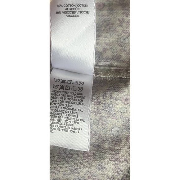 Lucky Brand Pink Floral Print Flutter Sleeve Flowy Babydoll Top Large MSRP $80 - Picture 11 of 12